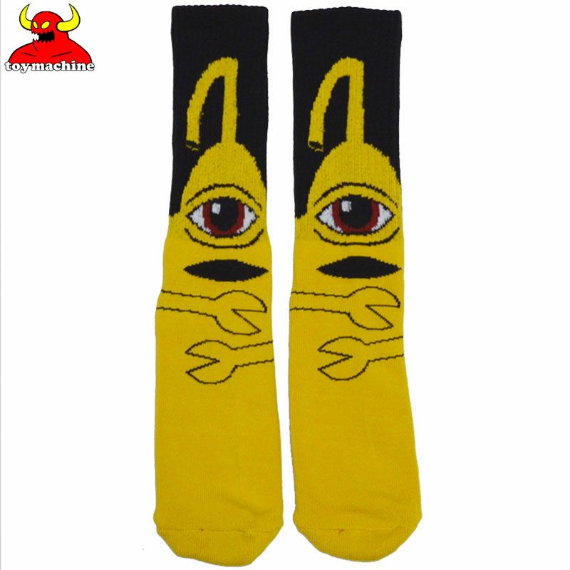 Toy Machine Sect Hug Sock (Black/ Yellow)