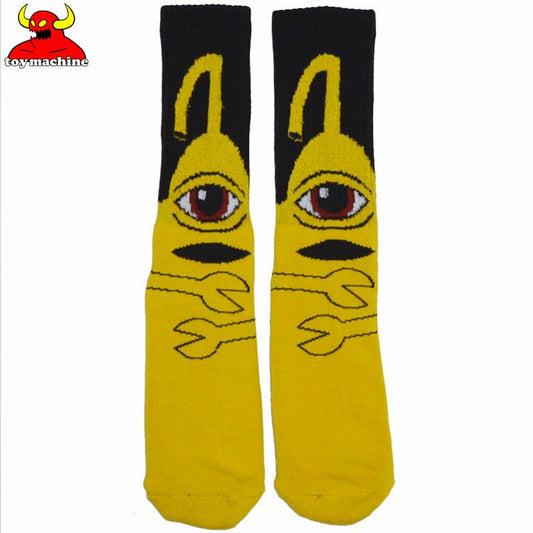 Toy Machine Sect Hug Sock (Black/ Yellow)