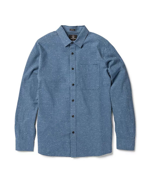 Volcom Date Knight Long Sleeve Shirt (Stone Blue)