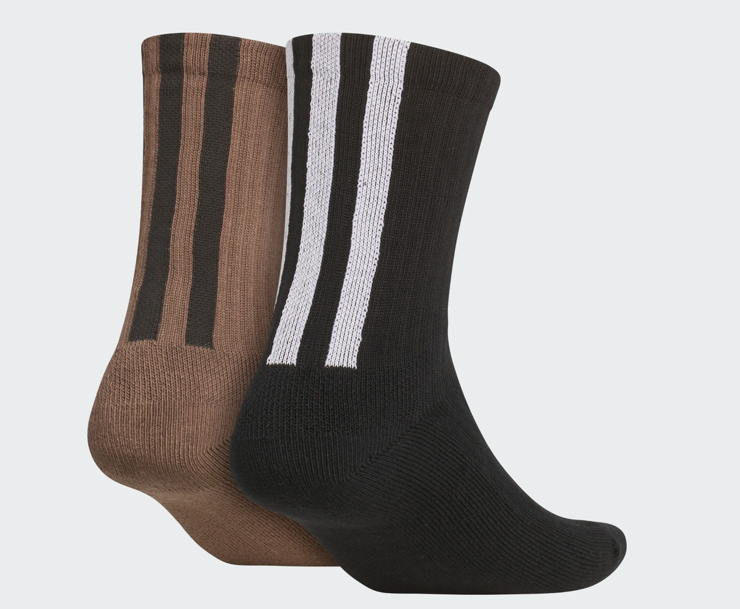 Adidas Skate Sock 2 Pack Brown Black on white background
