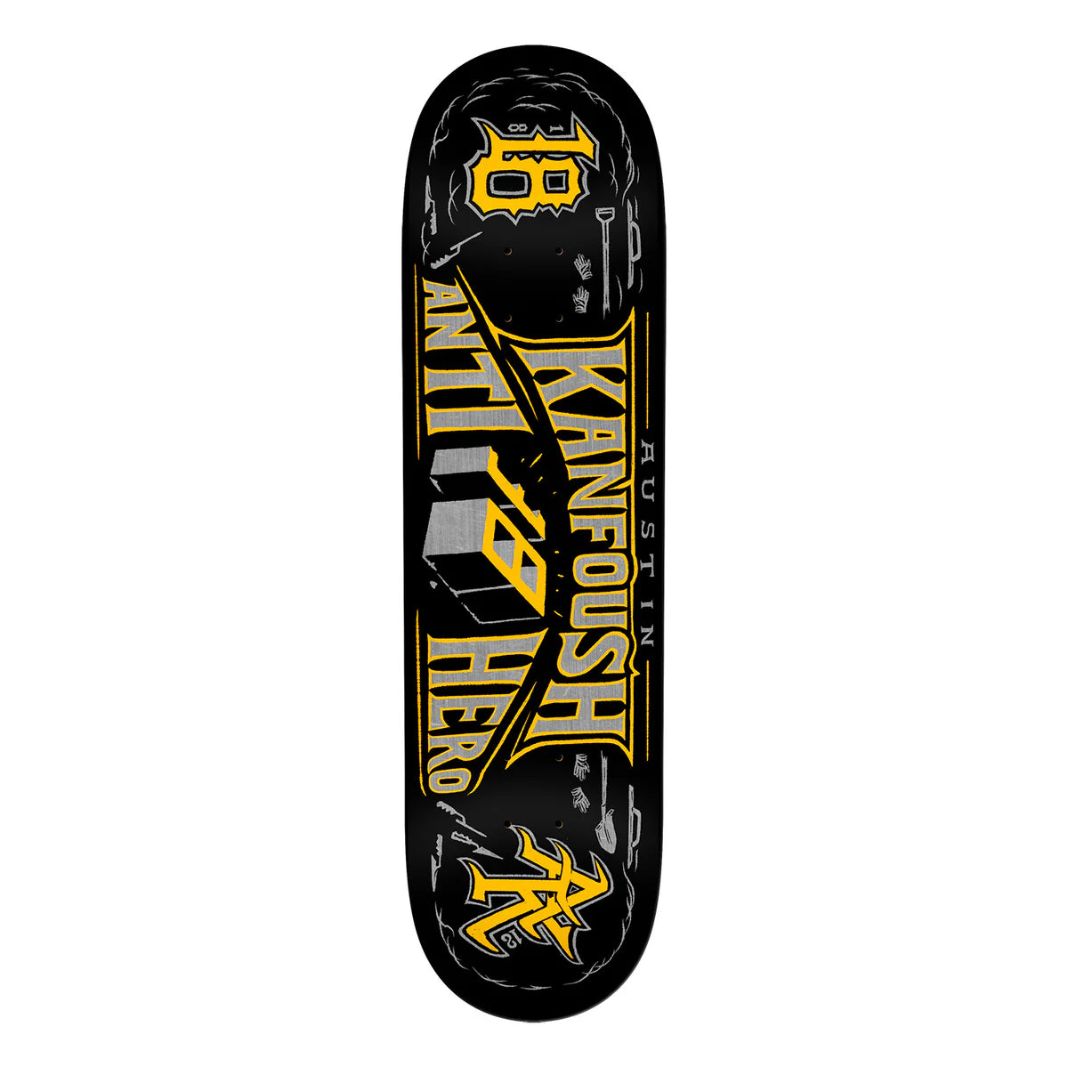 Anti Hero Austin Kanfoush Custom 8.25 Deck on White background