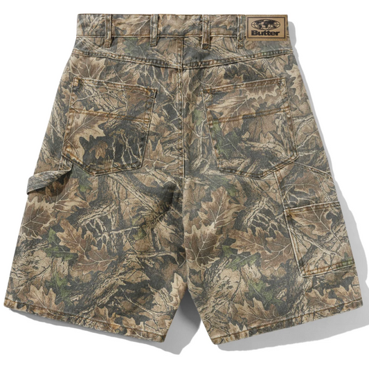 Camouflage shorts on a white background