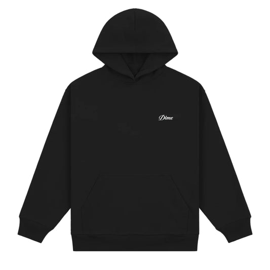 Dime Cursive Small Logo Hoodie (Black)