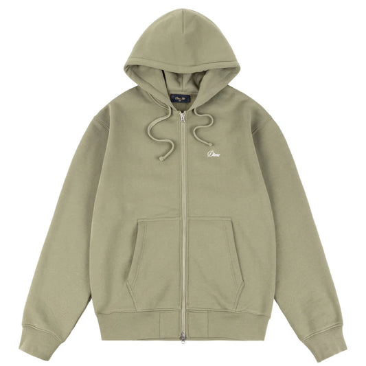 Dime Cursive Zip Hoodie (Army Green)