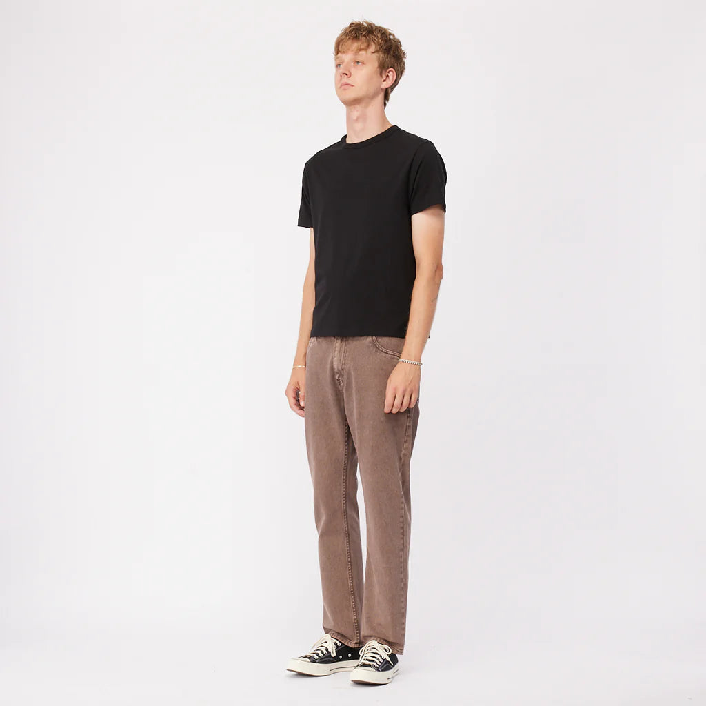 Dime Straight Denim Pants (Brown Washed)