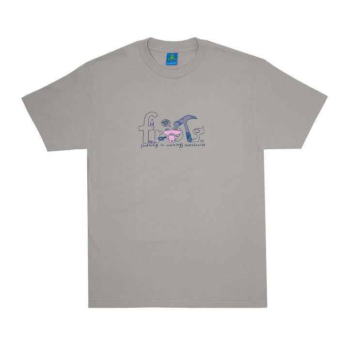 Frog Nothing Is Working T-Shirt (Silver) - Plus Skateboarding
