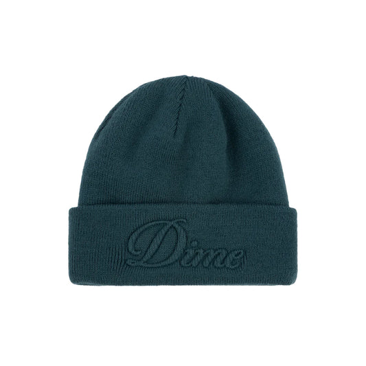 Dime Cursive Fold Beanie (Teal)