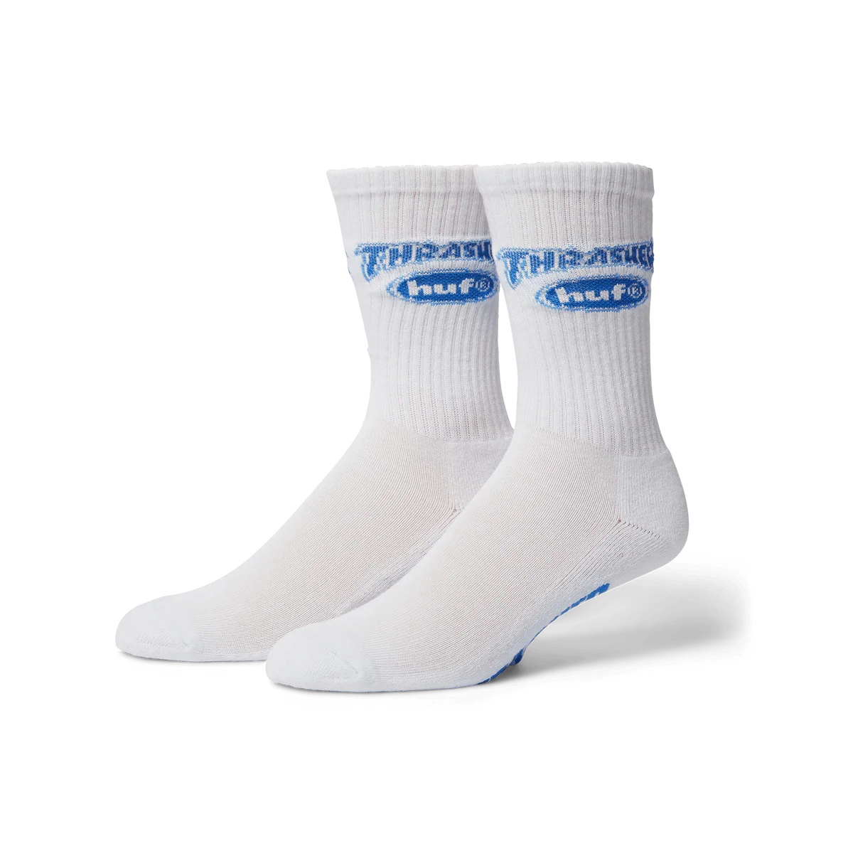 Huf x Trasher Logo Socks (White)