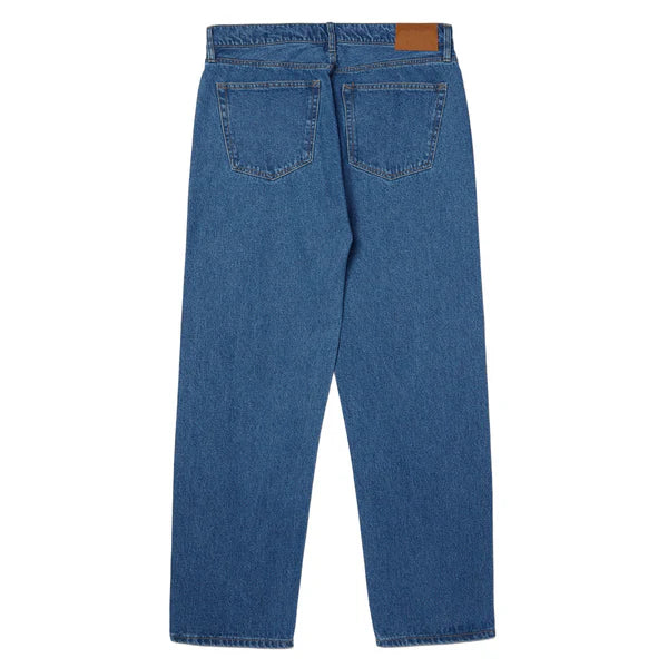 Blue jeans on a white background