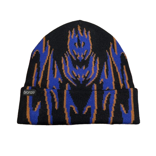 Bronze 56k Beanie (Black/ Blue)