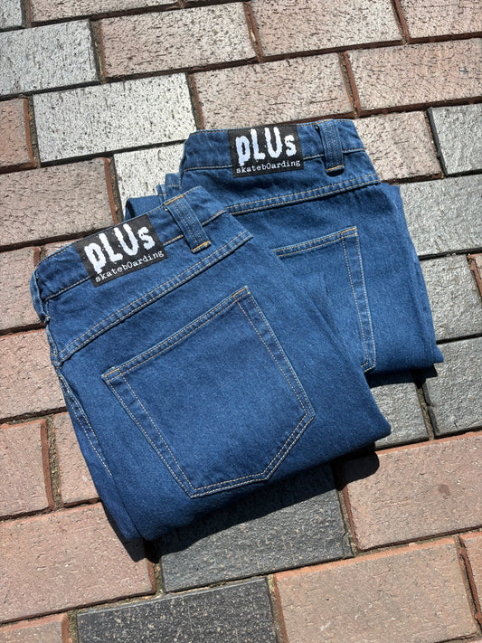 Plus Skateboarding Dark Blue Denim Pants