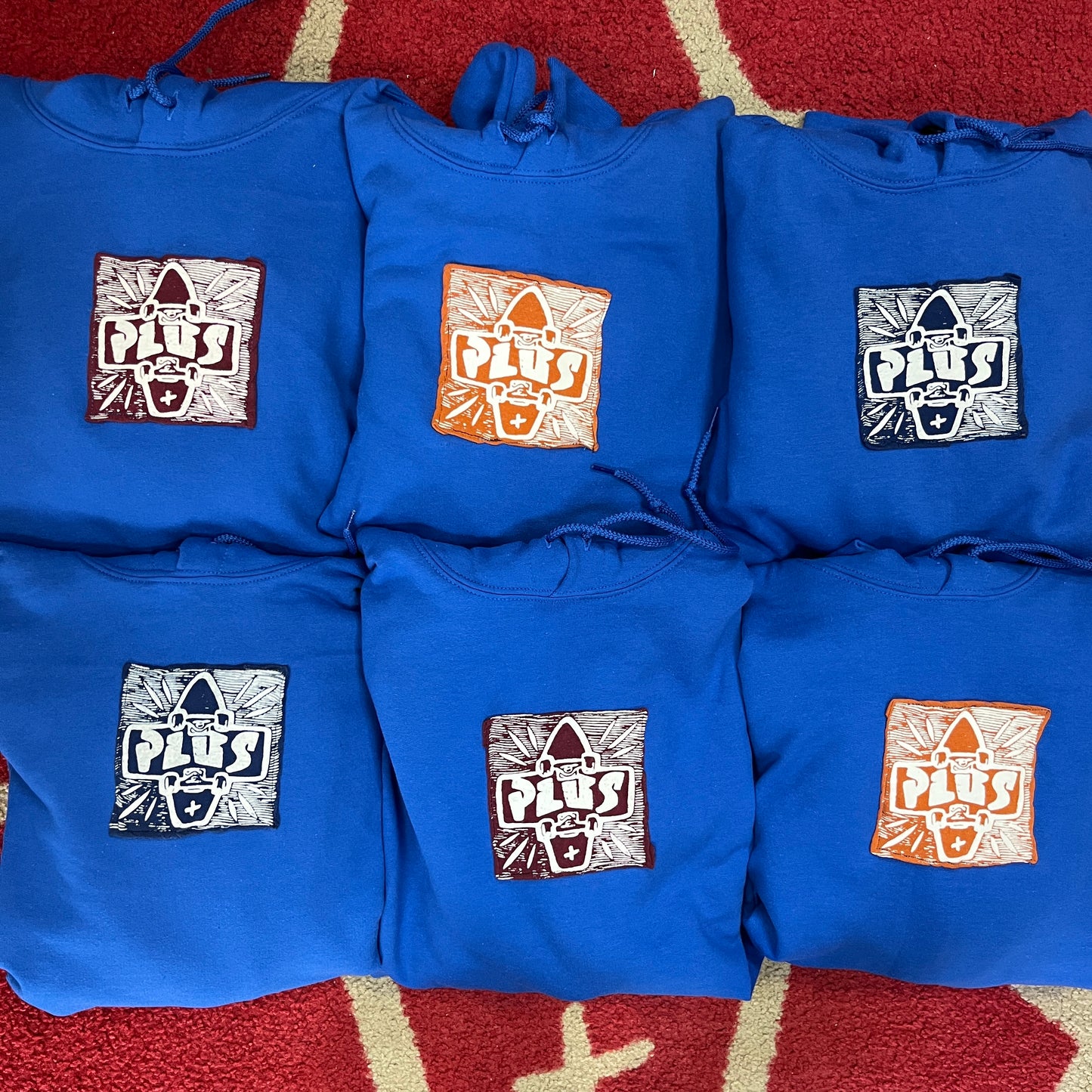 PLUS Patch Hoodie Royal Blue