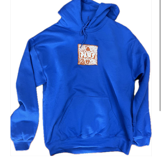 PLUS Patch Hoodie Royal Blue - Plus Skateboarding