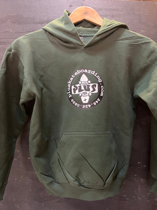 PLUS Youth Circle Logo Hood