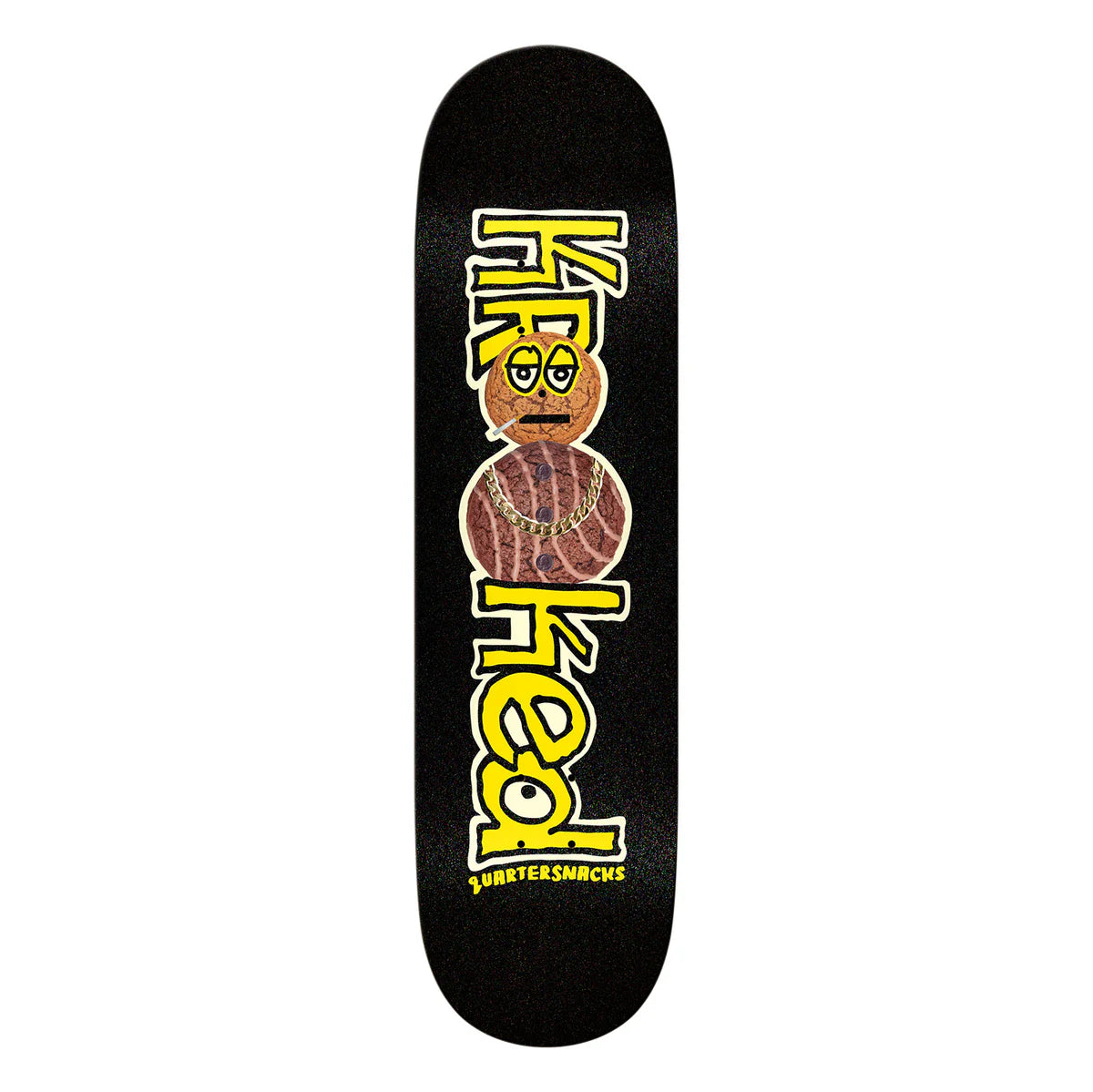 Krooked x Quartersnacks Snackman 8.5 Deck on white background