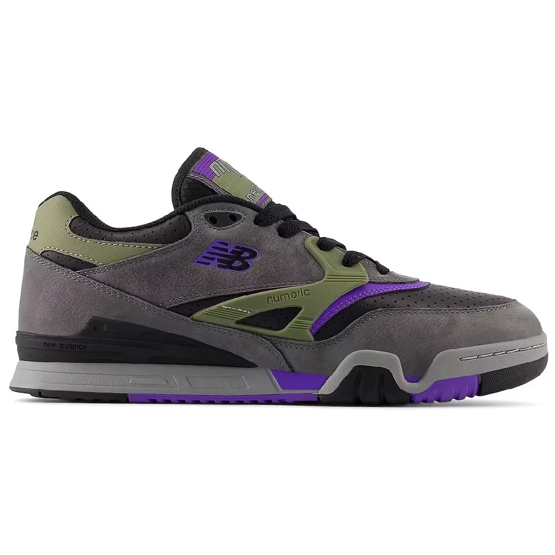 New Balance Numeric Numeric 770 (Grey/Olive/Purple) on white background