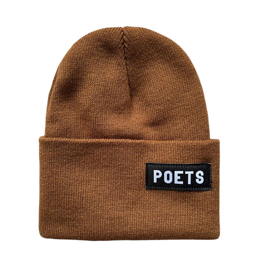 Poets Dorcas Beanie brown with black patch