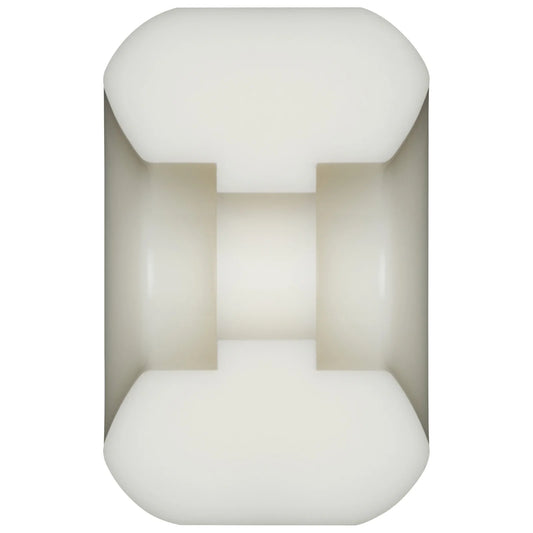 White side section of a skateboard wheel on white background