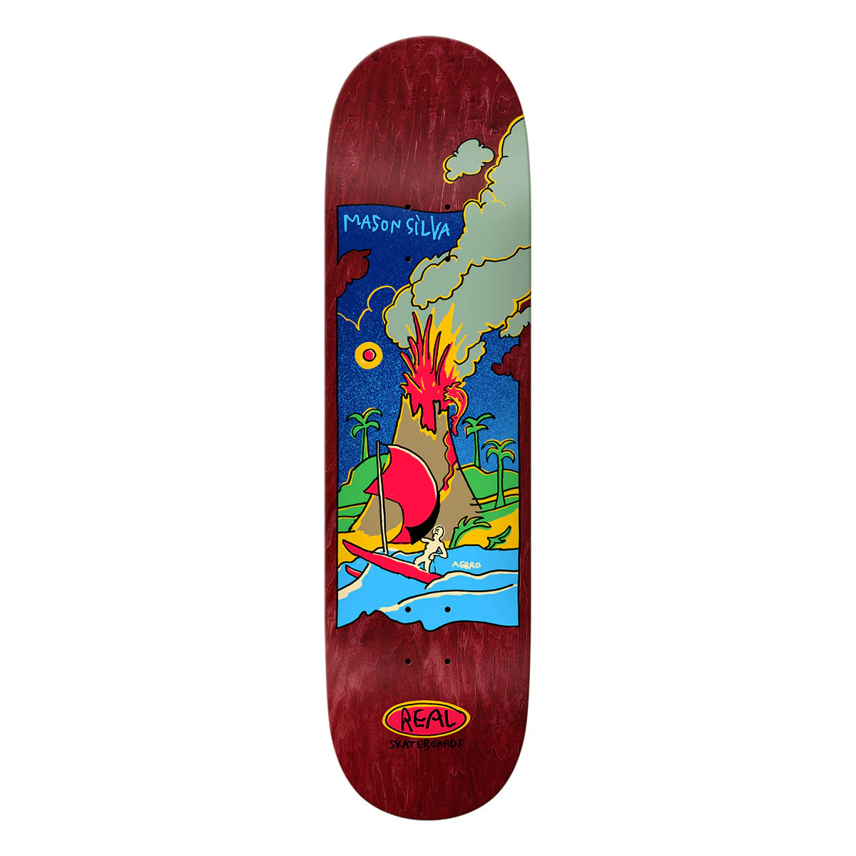 Real Mason Silva Volcano DBX 8.25 Deck on white background