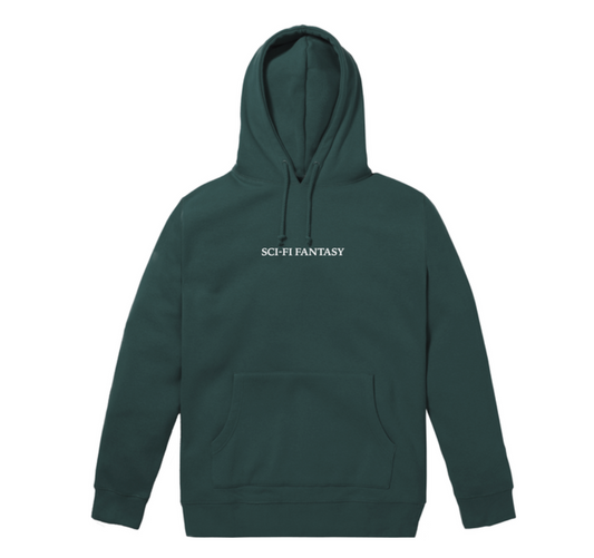 Sci Fi Fantasy Logo Hoodie Apine Green