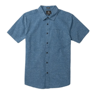 Volcom Date Knight Short Sleeve Shirt (Stone Blue)