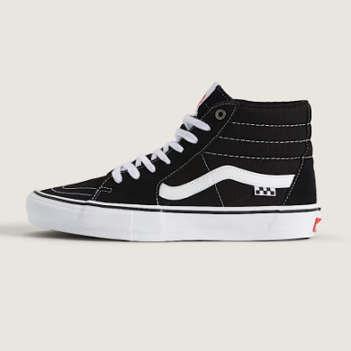 Vans Skate Sk8-Hi (Black/ White) – Plus Skateboarding Vans Skate Sk8-Hi (Black/ White) – Plus Skateboarding