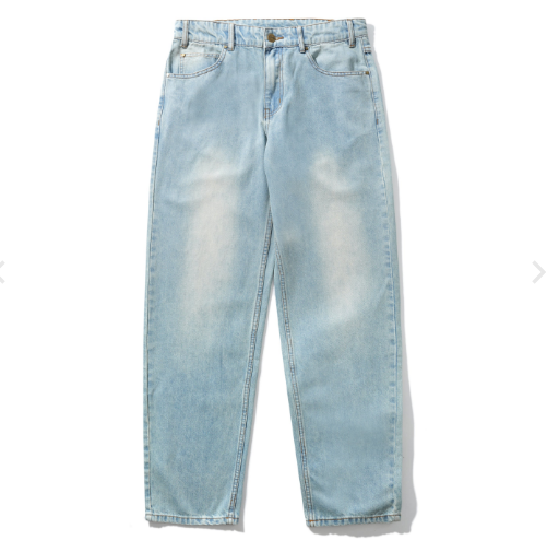 Butter Goods Straight Leg Denim Jeans (Distressed Light Blue)
