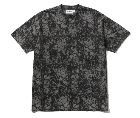 Butter Goods Woods Camo T-Shirt (Washed Black)