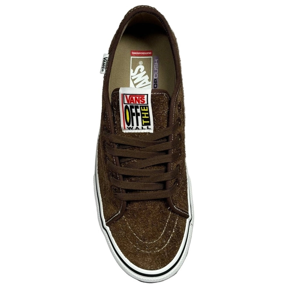 A single brown Vans Off-White sneaker shown from a top-down view against a plain white background.