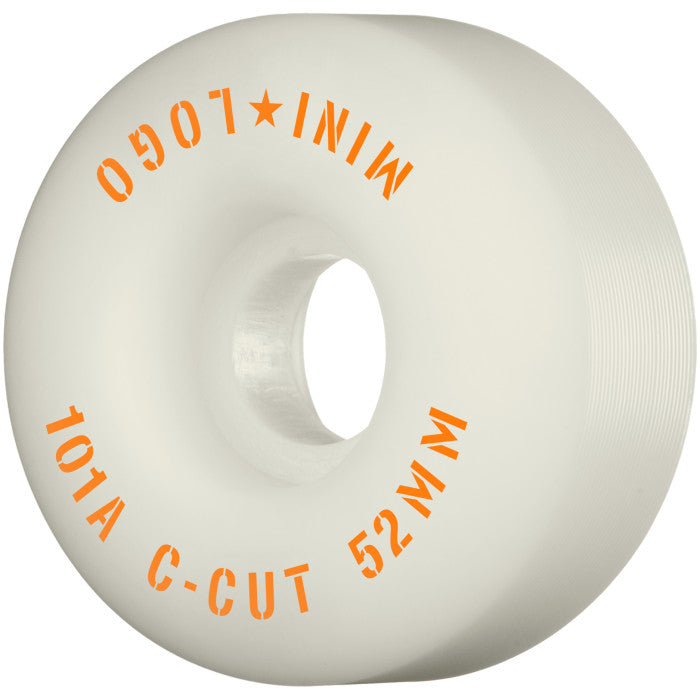 Mini Logo Wheels C-cut "2" 52mm 101A White