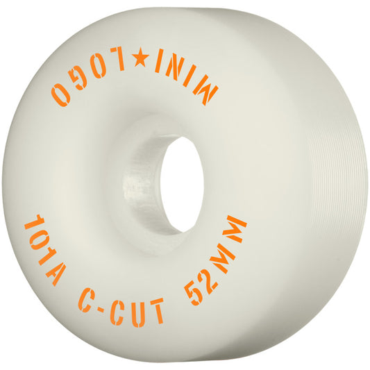 Mini Logo Wheels C-cut "2" 52mm 101A White