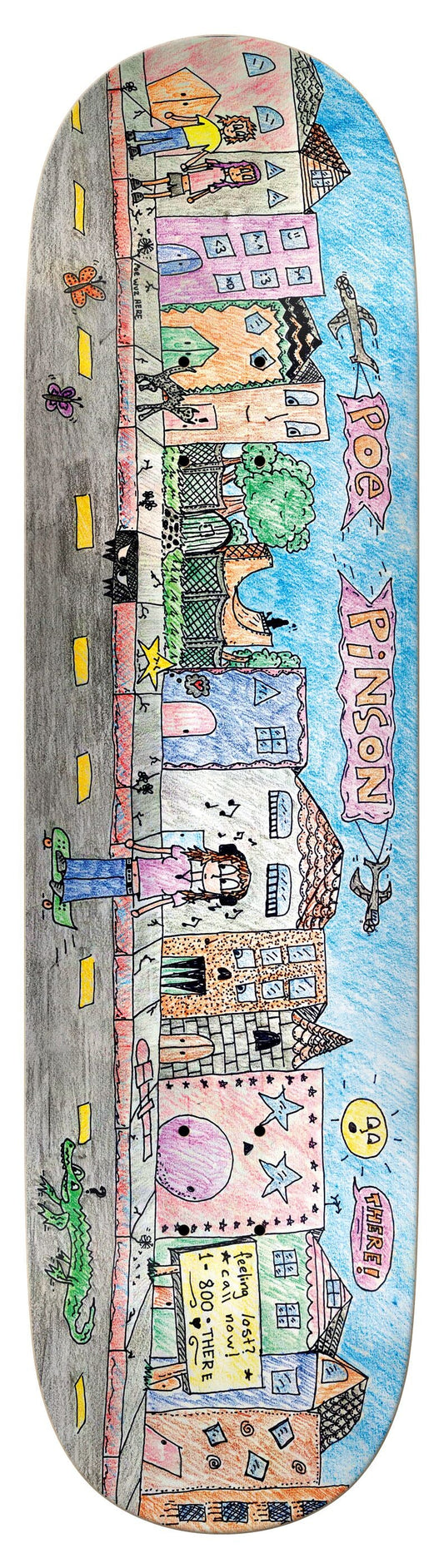 There Skateboards Poe Poe Wus Here Deck 8.25