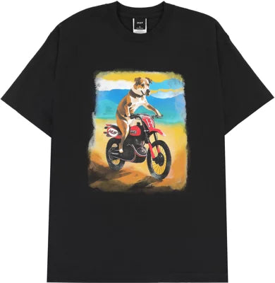 Huf Road Dog Tee (Black) - Plus Skateboarding