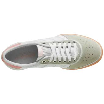 Light gray sneaker with white laces on a white background