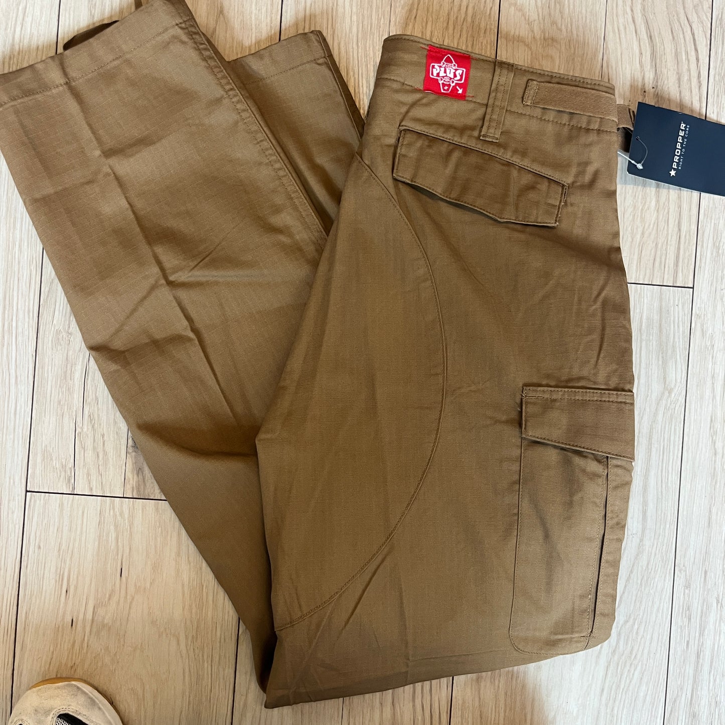 plus cargo pants camel back