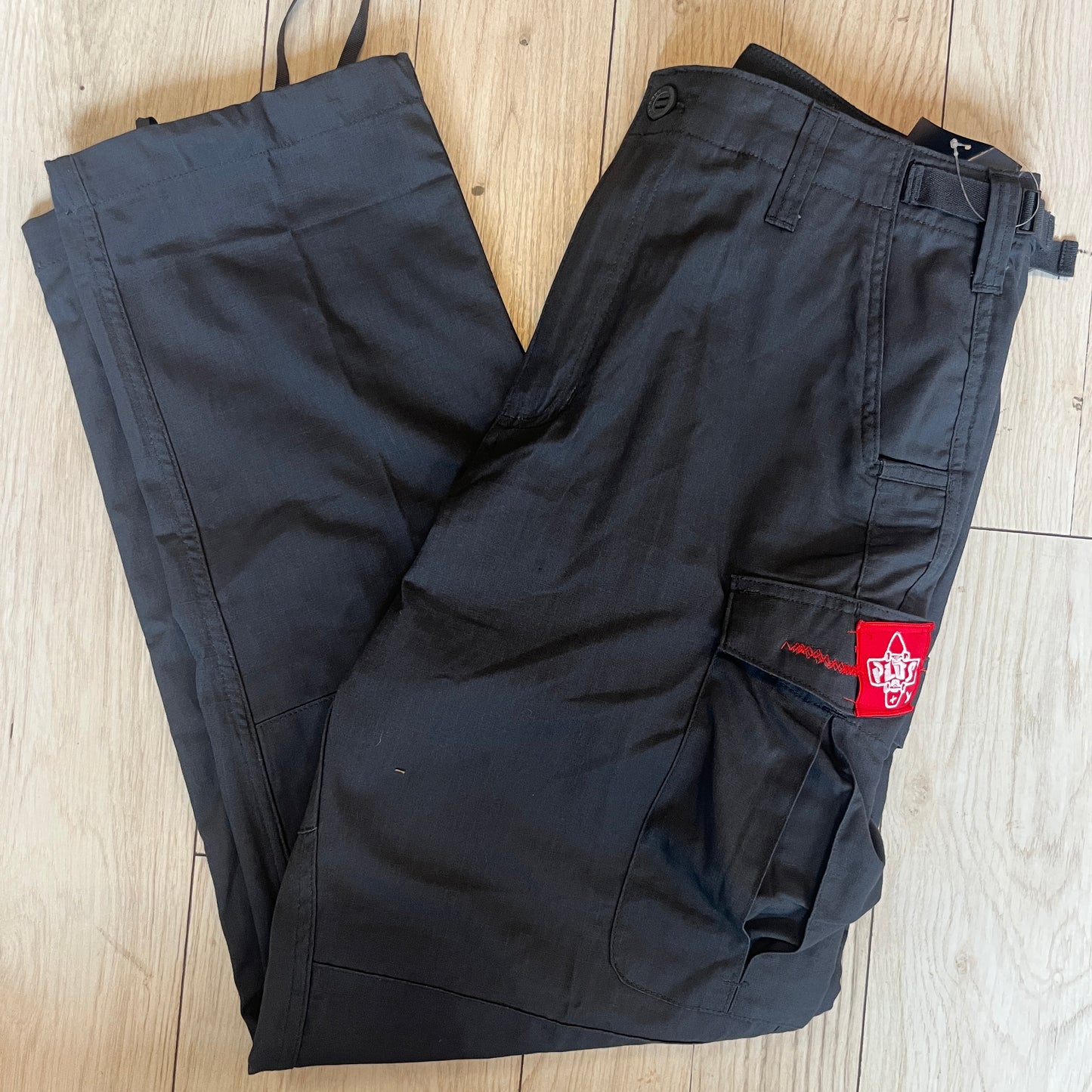 plus cargo pants grey front