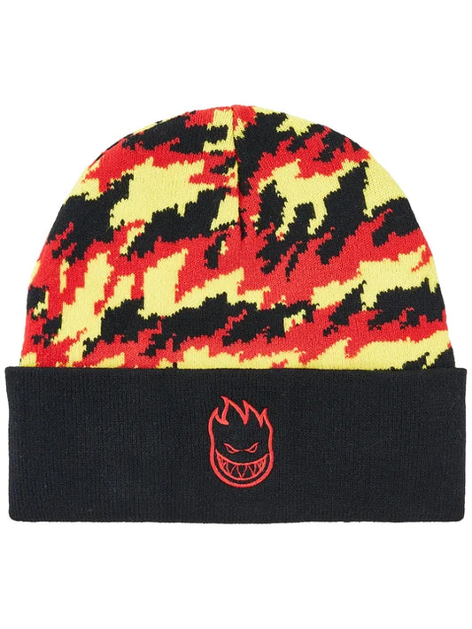 Spitfire Bighead Flame Beanie (Black/Red/Yellow)