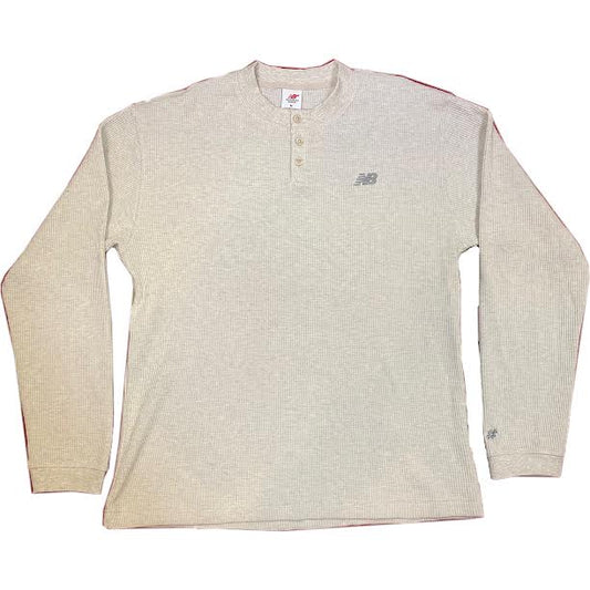 New Balance Numeric Waffle Knit Long Sleeve Henley (Heather)