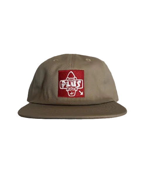 Plus Red Square Logo Hat - Plus Skateboarding