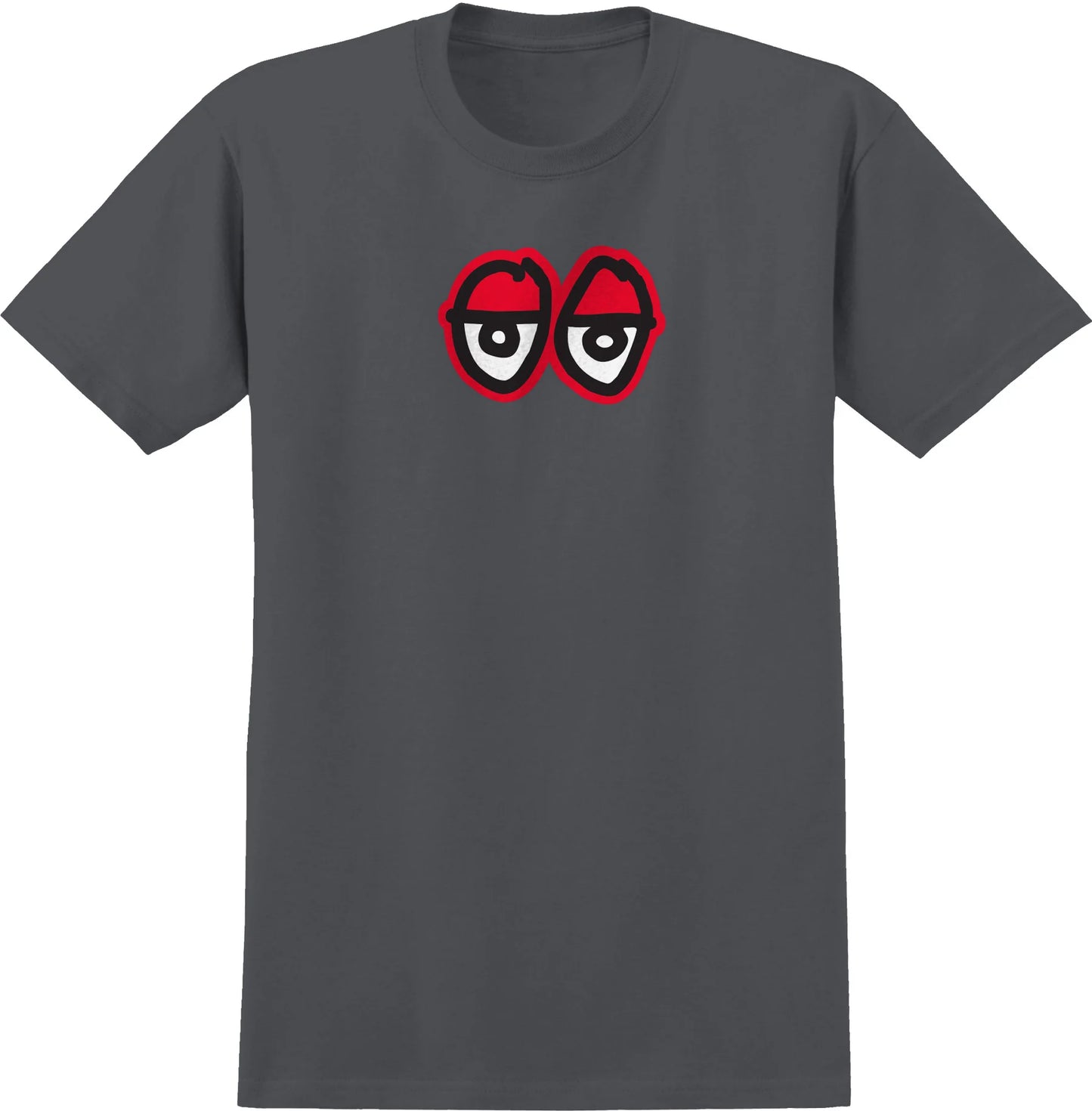 Krooked Eyes S/S T-Shirt (Charcoal/Red)