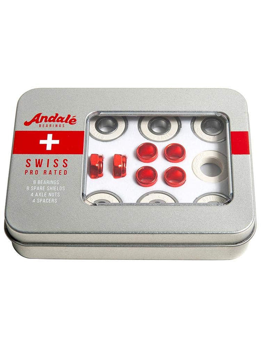 Andale Swiss Tin Box Bearings 8-Pack - Plus Skateboarding