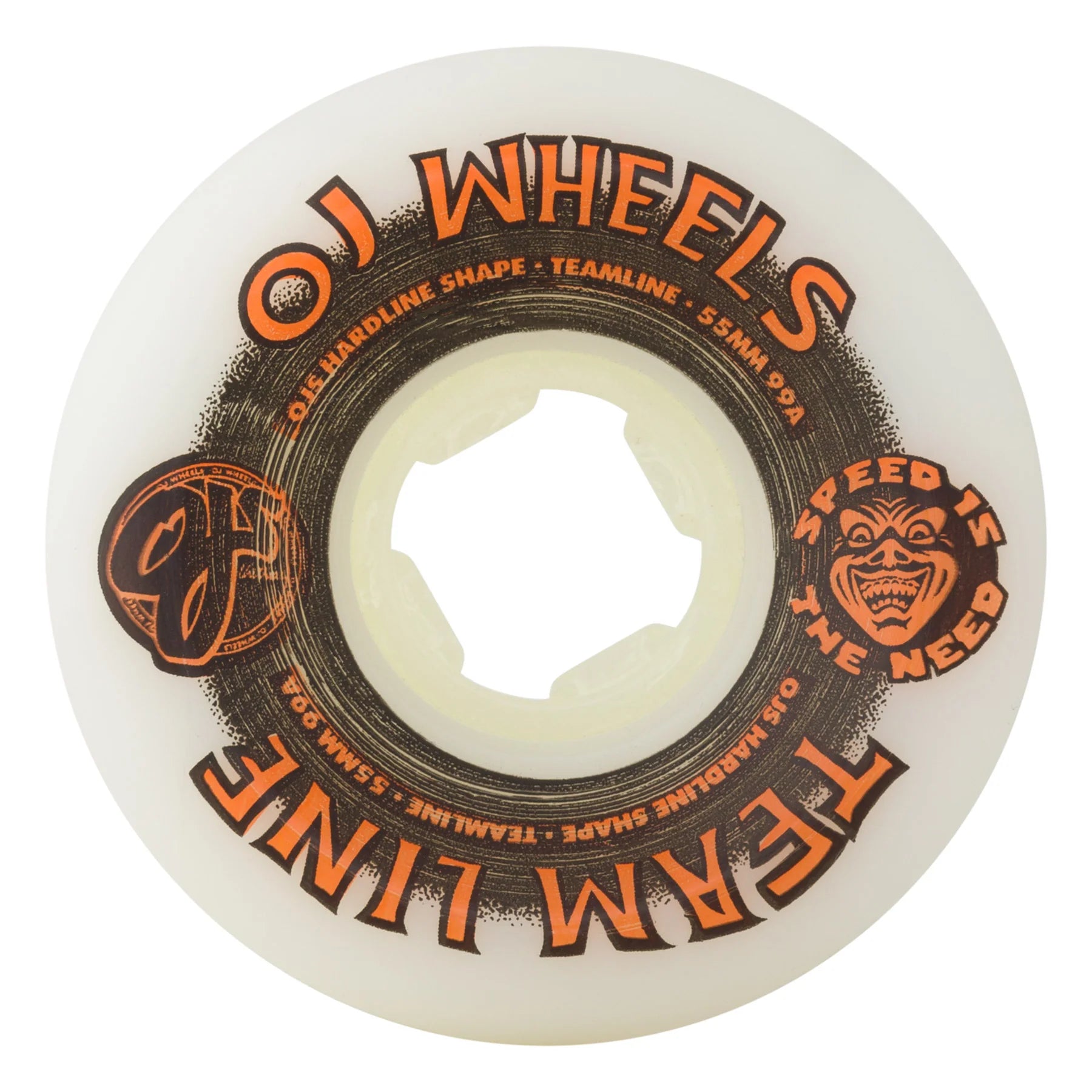 OJ Team Line Original White Hardline 99a Wheels - Plus Skateboarding