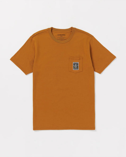 Volcom Pocket Label Short Sleeve Tee (Chestnut Brown)