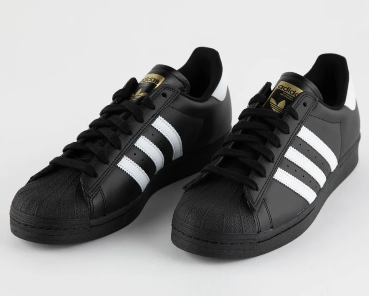 ADIDAS Superstar ADV Shoes Black White pair