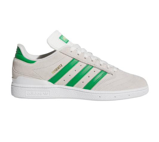Adidas Busenitz White Green stripes white sole