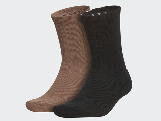 Adidas Skate Sock 2 Pack Brown Black