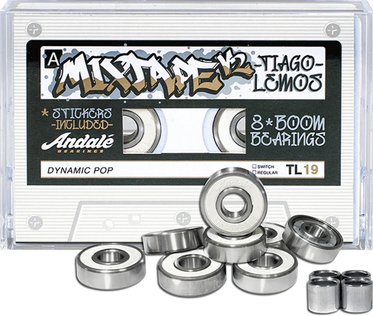 Mixtape casette with bearings spilled out 