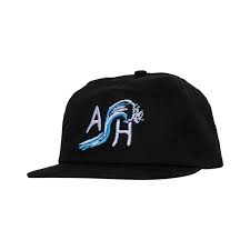 Black Snapback Hat with Embroidery on Front