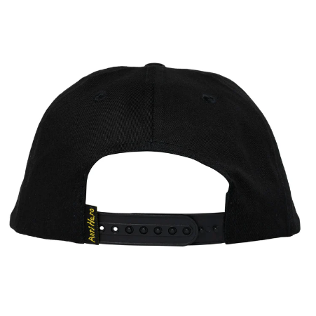 Back of Black Snapback Hat