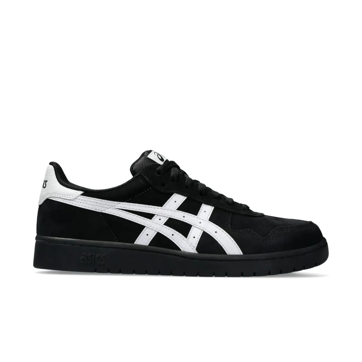 A low-top platform sneaker in a dark purple and navy blue colorway, featuring a thick black platform sole, black laces, and contrast stitching.